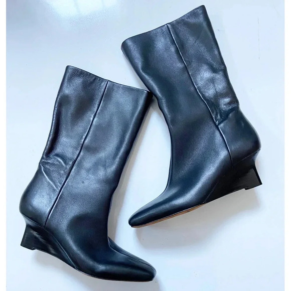 NEW Vince Beverly Square Toe Wedge Boot size 6 - Picture 2 of 7